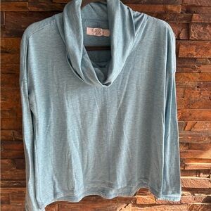 Workshop Republic Clothing Light Blue Cowl Neck Top